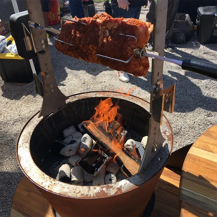 Outdoor Garden Camping Corten Steel Portable Backyard Wood Burning BBQ Outdoor Garden Camping Corten Steel Portable Backyard Wood Burning BBQ