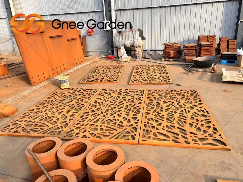 Garden Metal Privacy Fence Gate Corten Steel Garden Metal Privacy Fence Gate Corten Steel