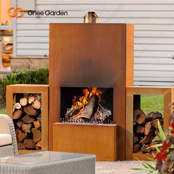 Corten Steel Outdoor Fireplaces For Sale