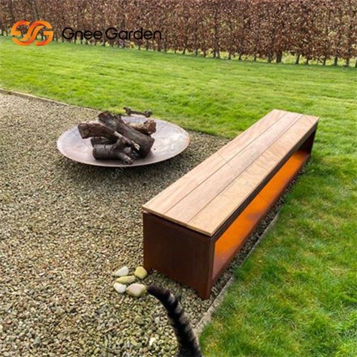 Fire Pit Outdoor Corten Steel Wood Burning