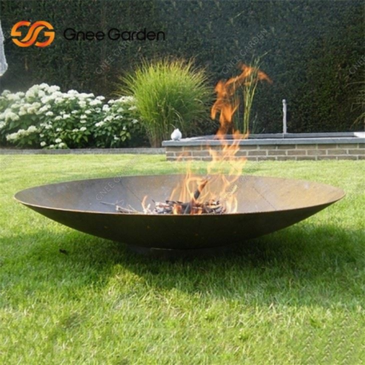 Fire Pit Outdoor Corten Steel Wood Burning
