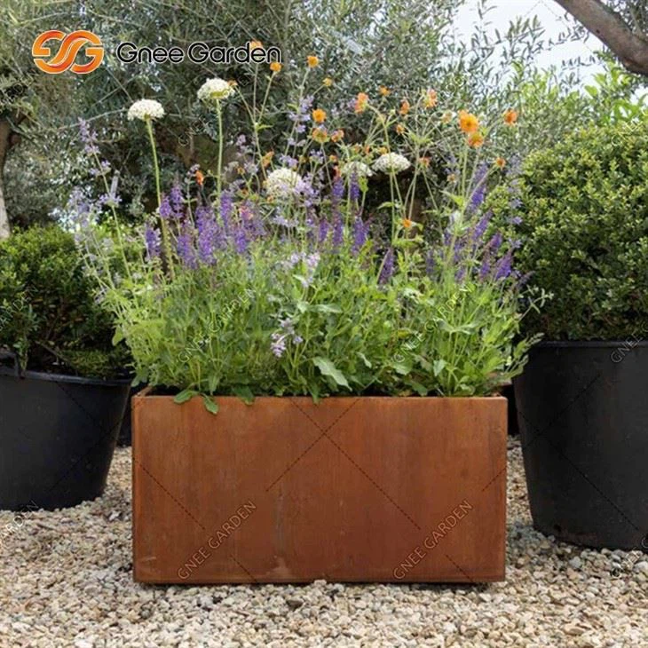 High Quantity Corten Steel Flowerpots