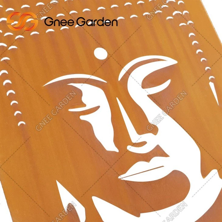 Metal Screen Divider Garden Rusted Corten Steel