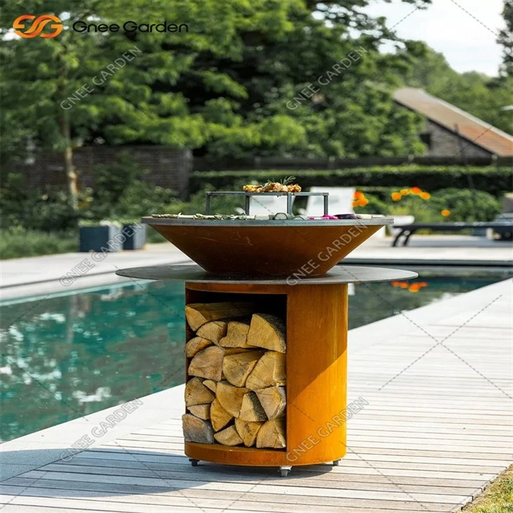 Rust High Quanttity BBQ Grill Metal Barbecue