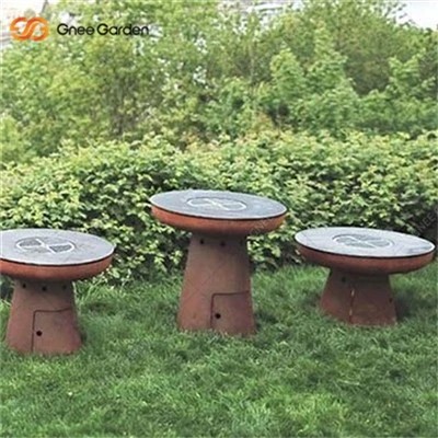কর্টেন স্টিল চারকোল বারবিকিউ Bbq গ্রিল