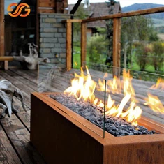 কর্টেন স্টিল কাস্টম বিল্ট গ্যাস ফায়ার পিট