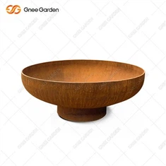Corten ইস্পাত ফায়ার পিট বিক্রয়ের জন্য বহিরঙ্গন বাটি