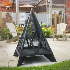 ফায়ার প্লেস ট্রায়াঙ্গেল গার্ডেন ফায়ার প্লেস কর্টেন স্টিল