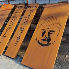 আউটডোর গার্ডেন প্রাইভেসি আর্ট মেটাল স্ক্রিন প্যানেল