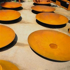 ওয়েদারিং স্টিল কাঠ বার্নিং আউটডোর ফায়ার পিট