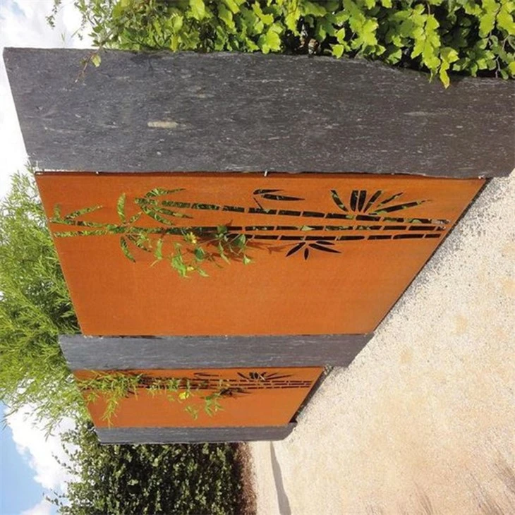 Corten Steel Metal Fence Screen Home Fence Lazer Material Laser Cut Main Gate Design