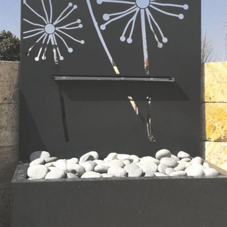 Landscape Rectangular Modern Corten Steel Metal Corten Steel Water Fountain/Table/Feature