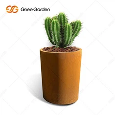 আউটডোর ডেকোরেটিভ কর্টেন স্টিলের বড় ফুলের পাত্র